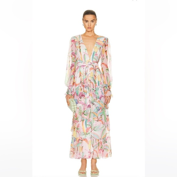 Rococo Sand Dresses & Skirts - NWOT Rococo Sand Rio Tropical Maxi Dress w Belt XS Resort Vacation